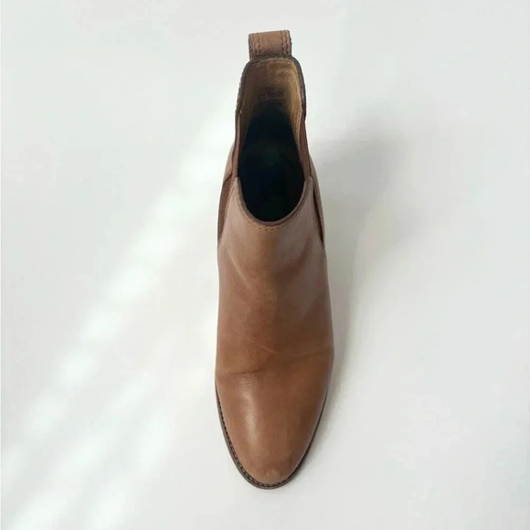 Madewell Reagan Tan Genuine Leather Ankle Chelsea Booties Sz 8 - Picture 2 of 10